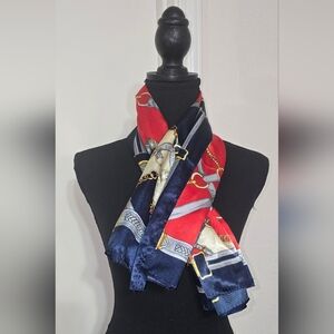 #S07 Elegant Red and Blue Men's Scarf